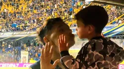 Zárate junto a Rocco en La Bombonera.