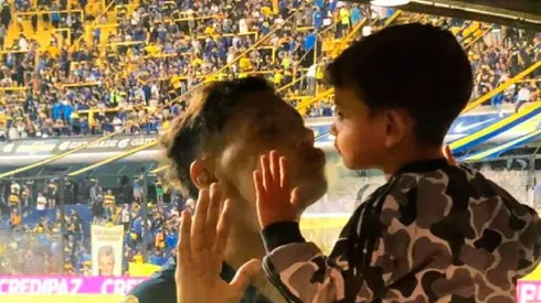 Zárate junto a Rocco en La Bombonera.