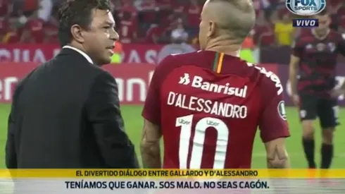 Foto del Muñeco y Andrés después del partido.