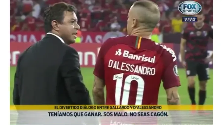 Foto del Muñeco y Andrés después del partido.