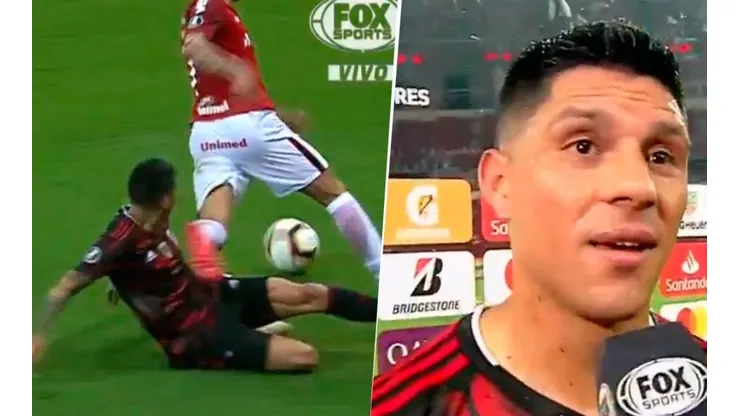 Enzo después de la patada.