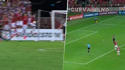 Pateó como un campeón: Pratto descontó para River en Brasil