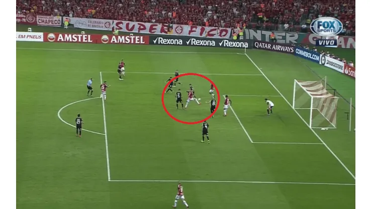 Con la rodilla: así fue el 1-0 de Nico López para Inter ante River