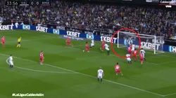 Keylor Navas dio un mal despeje y Valencia no lo perdonó: golazo de Guedes