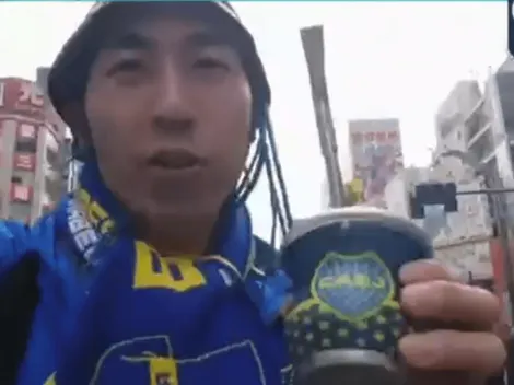 Volvió el hincha japonés para saludar a Boca por su cumpleaños y dedicar una canción a River