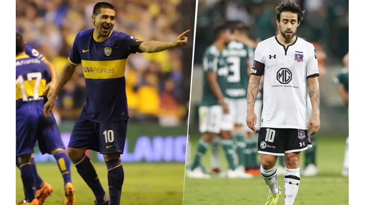 Foto de Juan Román Riquelme junto a Valdivia.