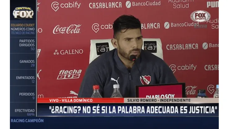 Romero habló en conferencia de prensa y se la pudrió toda a Racing