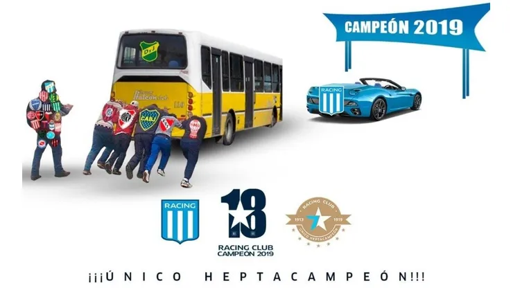 Racing está festejando a lo grande.