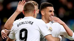 El festejo de los jugadores de Real Madrid.