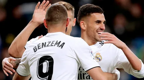 El festejo de los jugadores de Real Madrid.