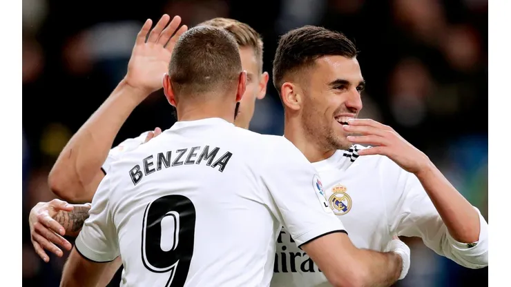 El festejo de los jugadores de Real Madrid.