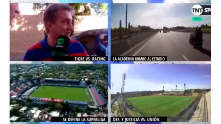 Hincha de Tigre en plena entrevista: "Quiero que gane Racing"