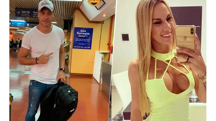 Romina Ortega acompañó a Pitana al aeropuerto ¡y posó como una diosa arriba de la valija!