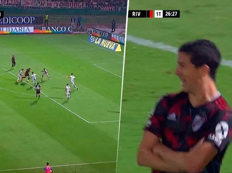 Pratto le puso un pase genial, Nacho Fernández hizo el gol y le dedicó el festejo