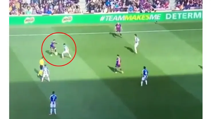 Foto de Lionel Messi en plena jugada.