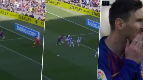 Messi quedó contra el arquero, volvió para atrás para bailar a la defensa ¡y la tiró por arriba!