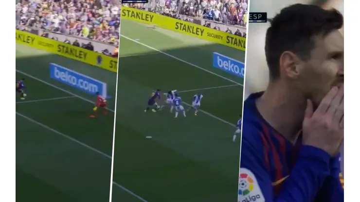 Messi quedó contra el arquero, volvió para atrás para bailar a la defensa ¡y la tiró por arriba!