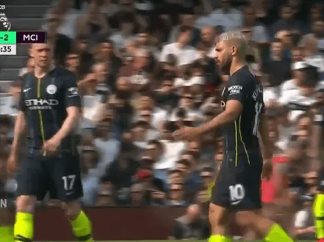 Agüero se frenó sólo, miró al banco y pidió el cambio