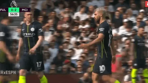 Foto de Sergio Agüero, jugador de Manchester City.