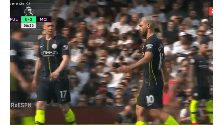 Foto de Sergio Agüero, jugador de Manchester City.