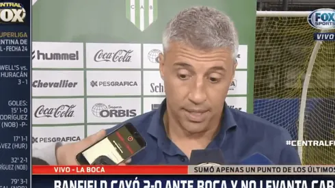 Foto de Hernán Crespo, entrenador de Banfield.