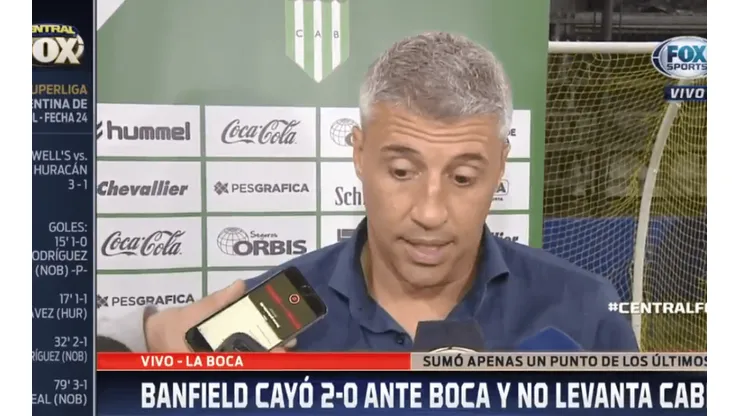 Foto de Hernán Crespo, entrenador de Banfield.