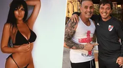 Foto de Pablo Lunatti con Gallardo y su novia.