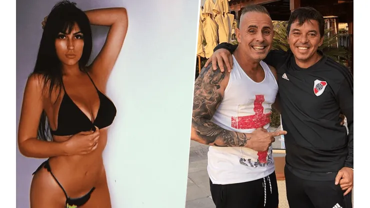 Foto de Pablo Lunatti con Gallardo y su novia.