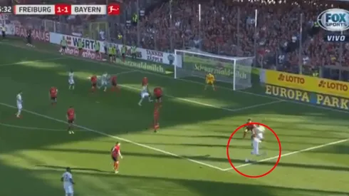 Foto del disparo de James Rodríguez.