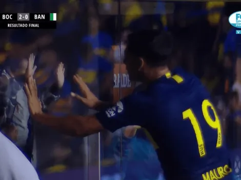 Zárate fue a buscar a su hijo en plena Bombonera, le dio un beso y subió la foto a Instagram