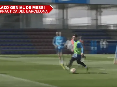 Gambeteó, tiró una pared, hizo una bicicleta y definió: el golazo de Messi en la práctica