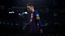 ENTRE SOMBRAS. Lionel Messi es duda para el derbi del Barcelona contra Espanyol (Foto: Getty).