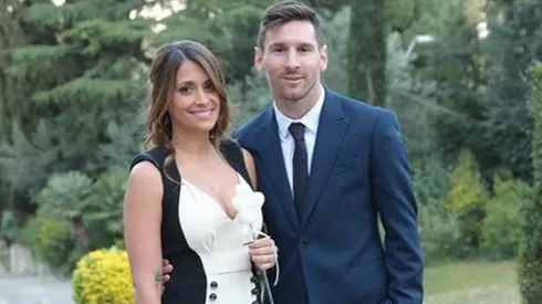 Foto de Lionel Messi con Antonella.