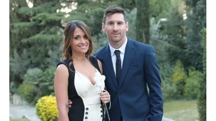 Foto de Lionel Messi con Antonella.