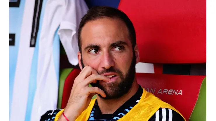 Gonzalo Higuaín en la Selección Argentina.