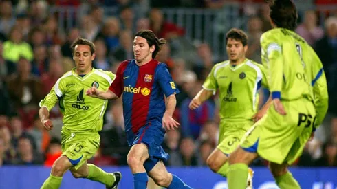 Messi en el recordado partido ante el Barcelona.