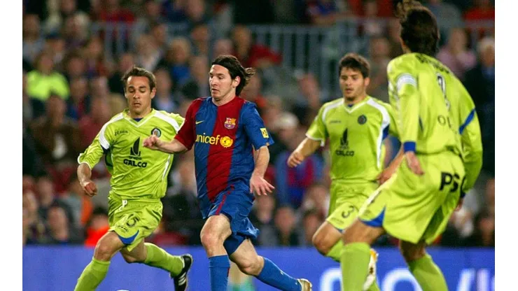 Messi en el recordado partido ante el Barcelona.