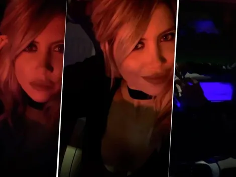 Wanda Nara se mostró preparada para la noche, pero Icardi estaba preocupado por otra cosa