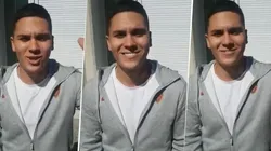 Quintero pasó por River y aprovechó para mandarle un saludo a los hinchas