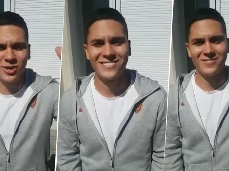 Quintero pasó por River y aprovechó para mandarle un saludo a los hinchas