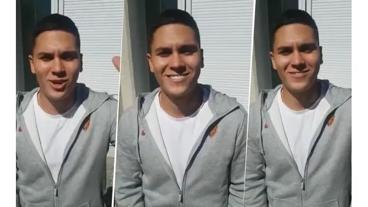 Quintero pasó por River y aprovechó para mandarle un saludo a los hinchas