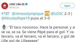 Épico: el Lille tiró un tuit usando el "y va el tercero" de la final que River le ganó a Boca
