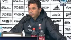 Le dijeron si pensaba poner "a su hijo" y Gallardo se calentó: "Pienso en Nahuel, no en mi hijo"