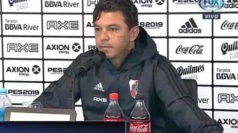 Le dijeron si pensaba poner "a su hijo" y Gallardo se calentó: "Pienso en Nahuel, no en mi hijo"