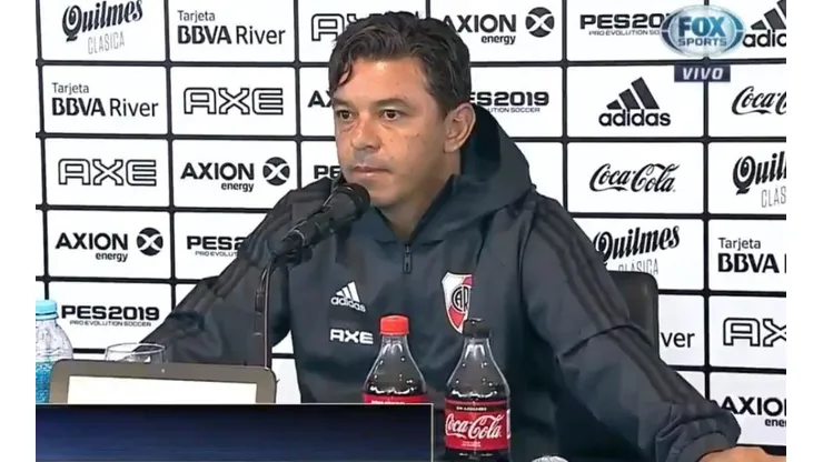 Le dijeron si pensaba poner "a su hijo" y Gallardo se calentó: "Pienso en Nahuel, no en mi hijo"