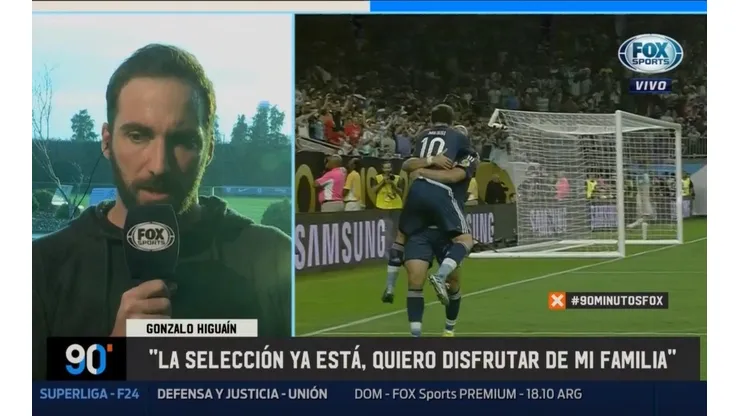 Vignolo le preguntó por la Selección Argentina e Higuaín tiró la bomba: "Mi ciclo terminó"