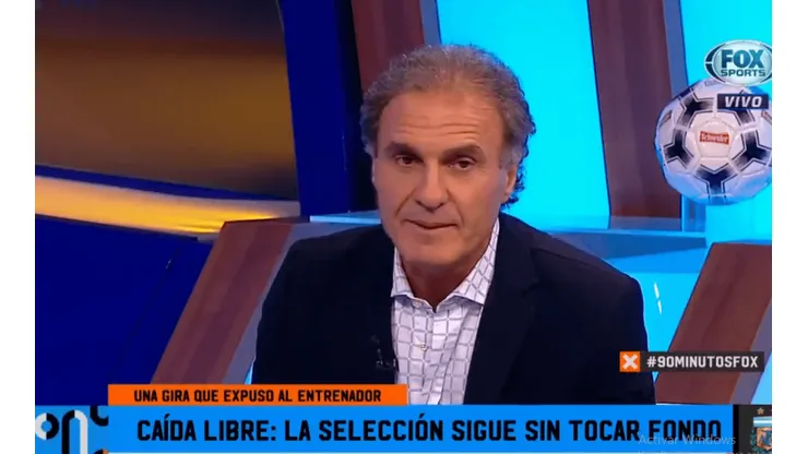 Foto de Ruggeri en el programa 90 Minutos.