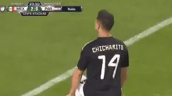 Chicharito celebró su gol a Paraguay a lo LeBron James