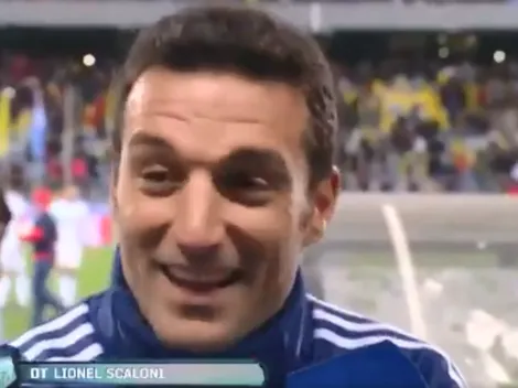 Apenas terminó el partido, Scaloni les respondió a los periodistas