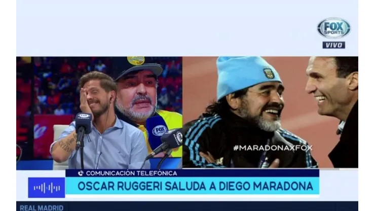 Vignolo cruzó al aire a Ruggeri con Maradona y ellos hicieron reír a todo el estudio
